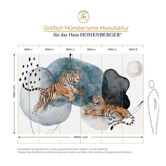 Tapeta Fototapeta  27034 Animal wallpaper mural with tiger 