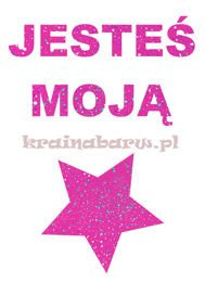 Naklejki na ścianę JESTEŚ MOJĄ SPN70