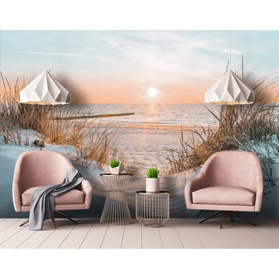Fototapeta 14021 - Krajobraz Plaża Zochód Słońca Morze 