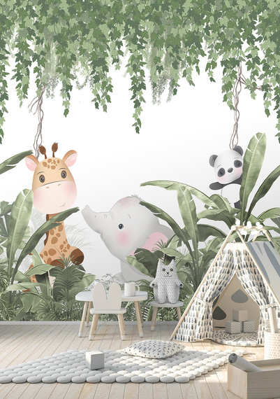 Tapeta Mural CW6016-1 Jungle Friends Expedition