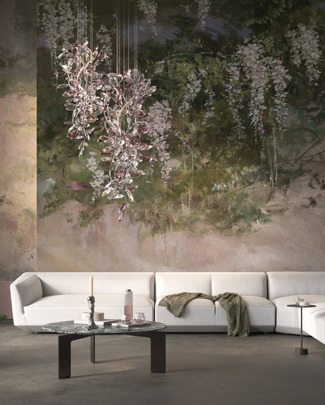 Fototapeta artystyczna Sophora zwisające kwiaty wisteria