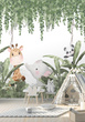 Tapeta Mural CW6016-1 Jungle Friends Expedition