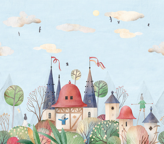 Tapeta Mural CW6007-1 Woodland Bunnies