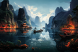 Tapeta Artystyczna Montagne et Ciel Ha Long MH104