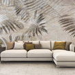 Fototapeta Beton Paproć Liście Szary