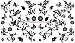 Naklejki na ścianę ORNAMENT Z  KRYSZTAŁKAMI KSPN197