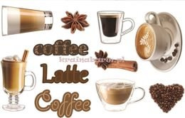 Naklejki na ścianę COFFEE SPN354WD