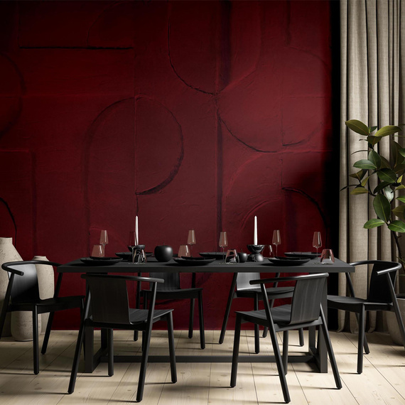 Fototapeta artystyczna Bene Burgund abstrakcja geometryczna