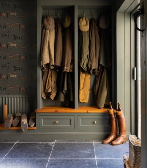 Tapeta Artystyczna Horses Olive