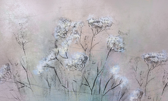 Tapeta Artystyczna Thoughtful flowers