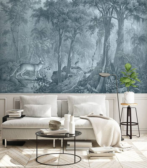 Tapeta Artystyczna Jungle Cat Blue