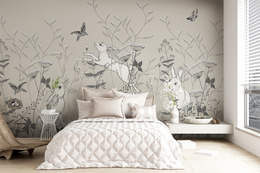 Fototapeta Polne Kwiaty I Króliczki