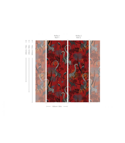 Tapeta Artystyczna Oriental Giraffe