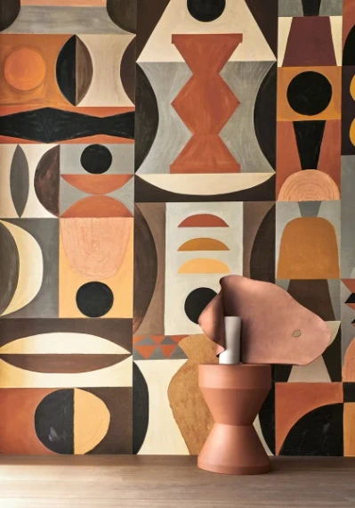 Mural Casamance 75564180 geometryczny wzór retro