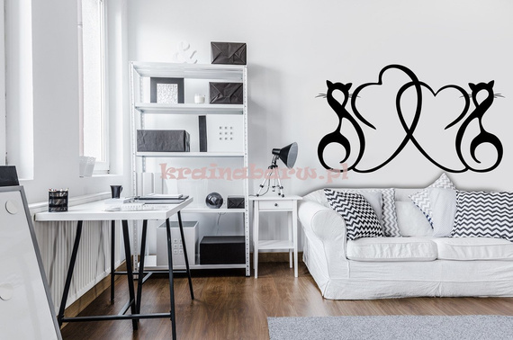 Naklejka na ścianę KOCIE SERCA SPNB174TS