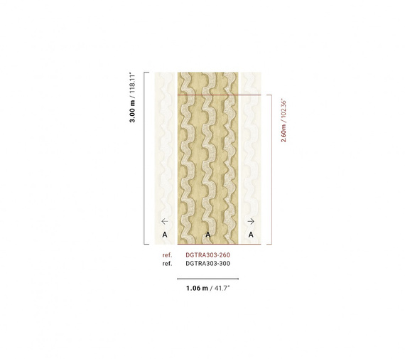 Mural Masureel Shodo DGTRA303 falujący ślad