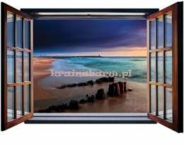 Fototapeta na flizelinie 1055VEZ4 Zmierzch widok przez otwarte okno