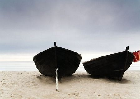 Fototapeta FS0114 Łodzie na plaży 
