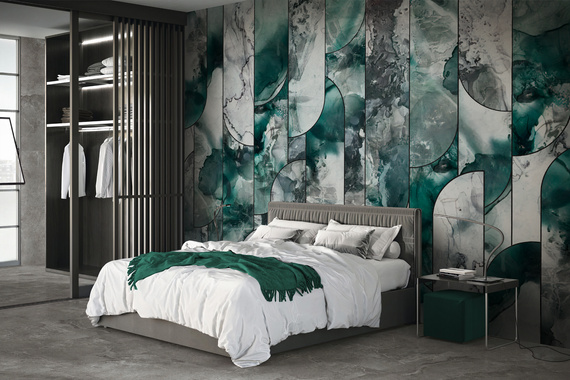 Fototapeta Marmurowe Wzory W Zieleni