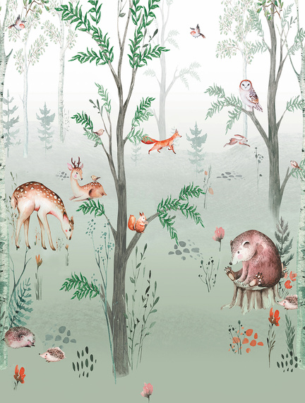Tapeta Mural CW6041-1 Forest Friends