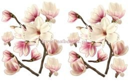 Naklejki na ścianę MAGNOLIA Z KRYSZTAŁKAMI KSPN331