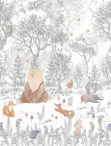 Tapeta Mural CW6043-1 Forest Animals
