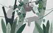 Tapeta Artystyczna Jungle Stories: Lazy