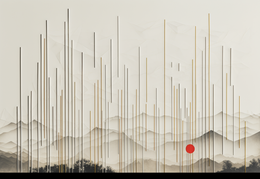 Tapeta Artystyczna Minimalisme Pluie MP104