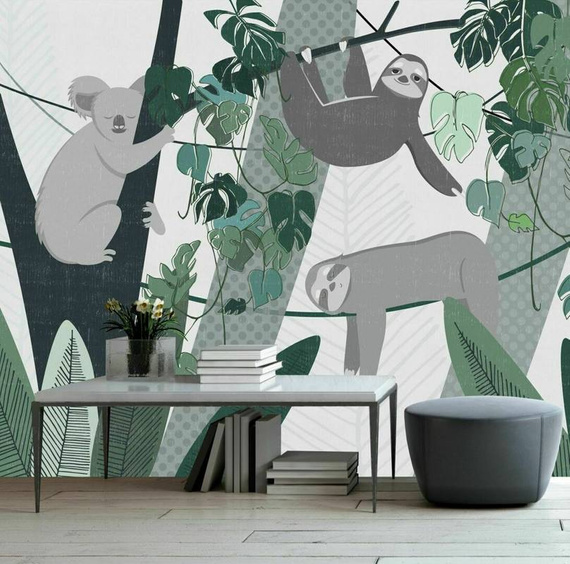 Tapeta Artystyczna Jungle Stories: Lazy