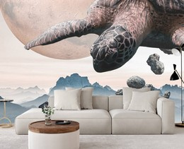 Fototapeta Żółw latający ponad górami - Zehem Chong