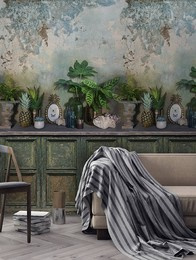 Tapeta Mural Green Trompe A39001