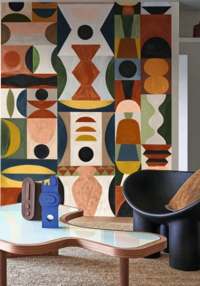 Mural Casamance 75564180 geometryczny wzór retro
