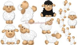 Naklejki na ścianę OWIECZKI SPN153