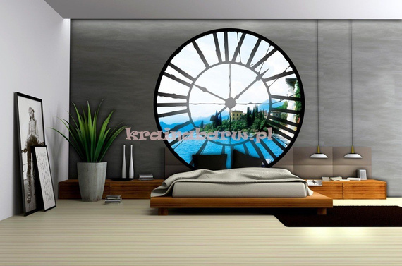 Fototapeta na flizelinie 620VEZ1 Widok przez zegar na jezioro