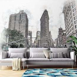 Fototapeta Manhattan, jak rysowany - Cornel Vlad