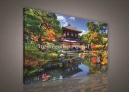 Obraz na płótnie PP193O1 Japoński Ogród