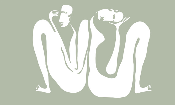 Tapeta artystyczna Wallart Couple Sage dwie postacie abstrakcja