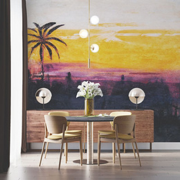 Tapeta Fototapeta  26997 Africa mural with flamingo sky