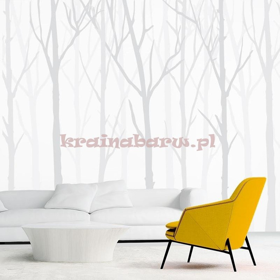 Zimowy Las białe tło