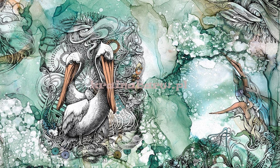 Fototapeta na flizelinie Ocean Pelican Green