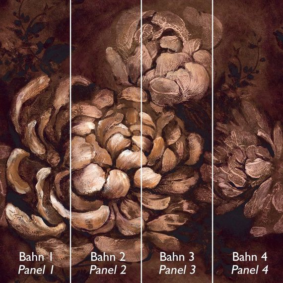 Tapeta Mural 26779 Painted Rose Bronze